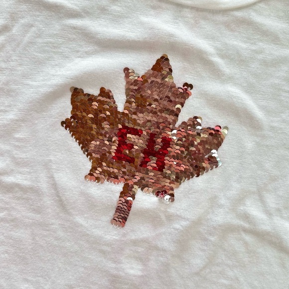 Little Blue House Girls Flip Sequin Canada Day Tee Shirt Size 6 - Picture 6 of 7